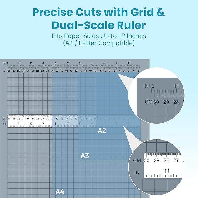 Scribanx Papercutter 12" Cut Length Guillotine Paper Cutter - Image 4