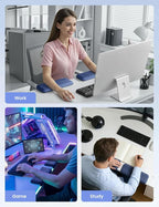 Vaydeer 2Pcs Elbow Pad for Desk, L-Shaped Arm Rest Desk Edge Cushion, Ergonomic - Image 6