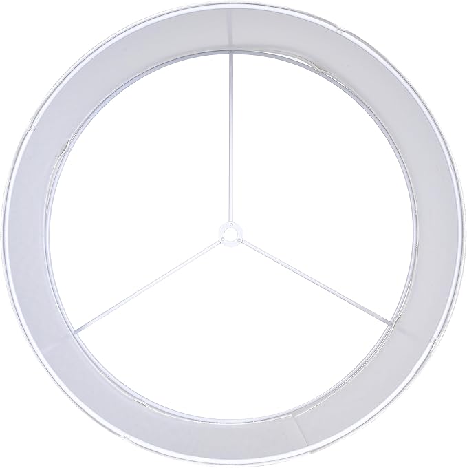 Set of 2 Pure White Linen Drum Lamp Shade 13" Top x 13" Bottom x 10" High - Image 4