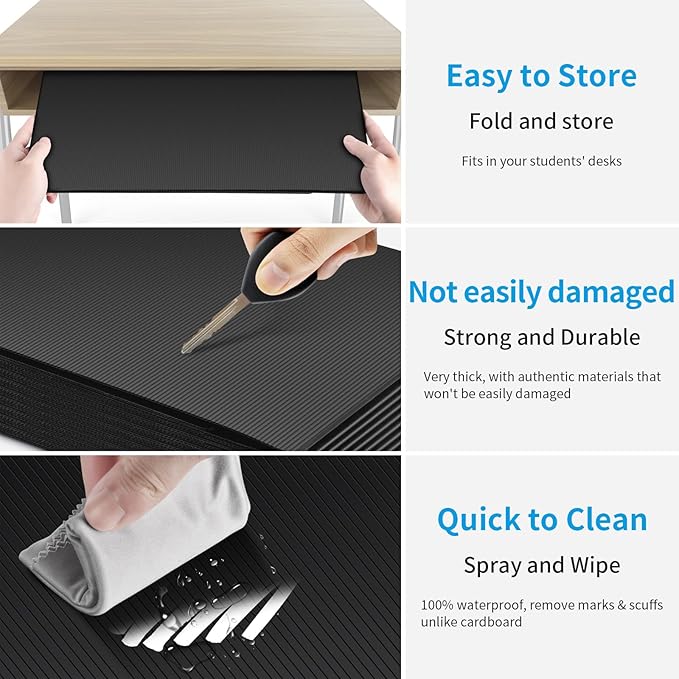 30 Pack Black Desk Dividers for Students, Privacy Shields Folder for Students - Image 4