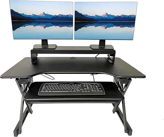 Rocelco 40" Height Adjustable Standing Desk Converter - Image 2