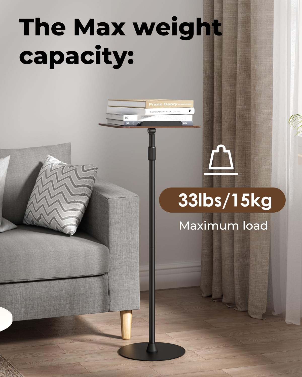 Adjustable Floor Book Stand & Book Holder for Reading, Laptop, and Tablet...