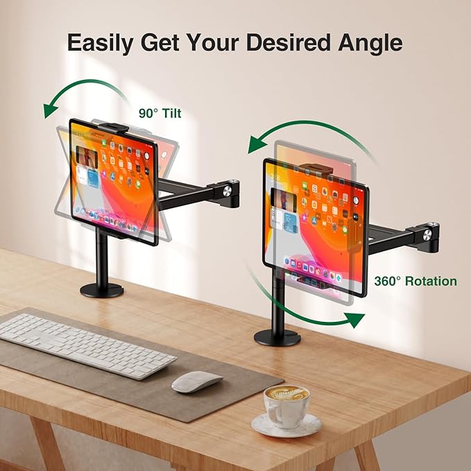 elitehood Long Arm iPad Desk Mount - Image 5