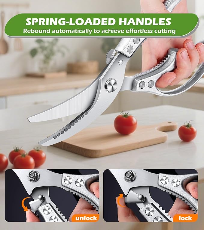 Aaeiirey Heavy Duty Poultry Shears – Luxury Kitchen Shears & Multipurpose - Image 5