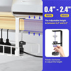 Under Desk Cable Management Tray 2 Pack, Xpatee Upgraded Wire Management No - Image 4