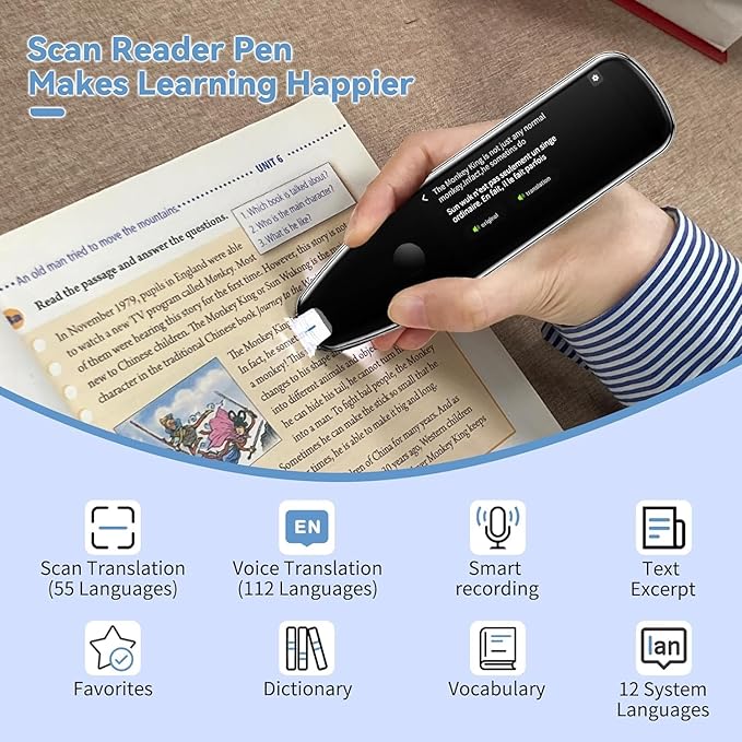 X5 Pro Translation Pen Scanner, Reader Pen Text to Speech Device - Image 2