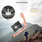 Anbte Compass Hiking Survival, IP65 Waterproof Metal Compass - Image 5