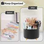 SKYDUE 360 Degree Rotating Desk Organizer, Dual-Purpose Pencil Pen Holder - Image 4