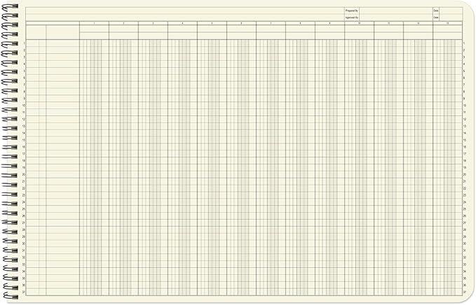 BookFactory Accounting Ledger Notebook/Large 13 Column Accounting Ledger - Image 3