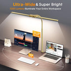 syrinx led desk lamp for office home, dual, front angle view