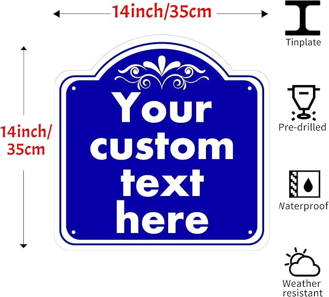 Custom Sign, Custom Indoor/Outdoor Decorative Sign，Aluminum Weatherproof Metal - Image 2