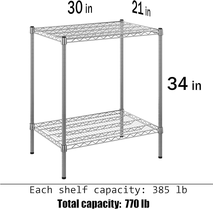 Regal Altair 21" Deep x 30" Wide x 34" Height Wire Shelving Kit | 2-Tier | NSF - Image 3