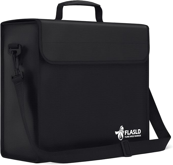 FLASLD Fireproof Document Bags, Holder Home Office Portable Filing Storage by FLASLD
