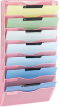 EASEPRES 8 Pocket Mesh Hanging Wall File Organizer, Wall Mounted Mail Paper by EASEPRES