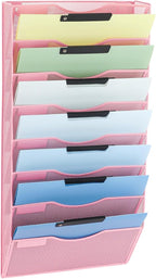 EASEPRES 8 Pocket Mesh Hanging Wall File Organizer, Wall Mounted Mail Paper by EASEPRES