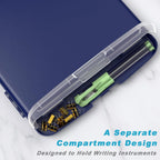 Rimilak Clipboard with Storage, 8.5 x 11'' High Capacity Clip Board, Blue | Smooth Writing, Side-Opening Plastic Folder with Pen Holder, Size 14.2 x 9.6 x 1.2″ ,for Classroom, Teacher, Student