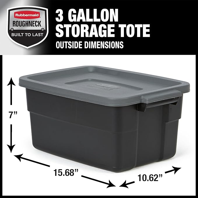 Rubbermaid 6-Pack Heavy Duty Durable 3 GAL Totes - Image 2