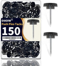 150 PCS Flat Black Push Pins for Wall Clear Thumb Tacks for Walls Flat by OIAOIW