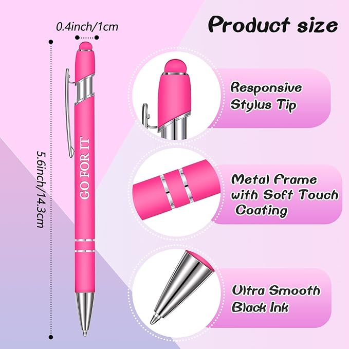 Zonon 12 Pcs Inspirational Pens Bulk Funny Ballpoint Pen - Image 2