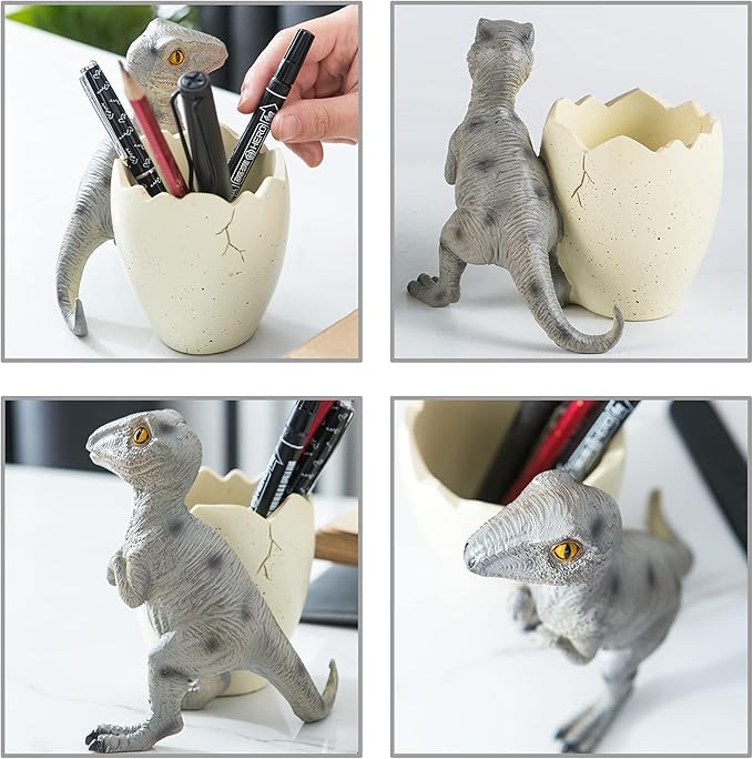 Banllis Cute Pencil Holder Funny Dinosaur Desk Accessories, Pen Organizer - Image 3
