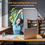 NOEVSBIG LED Desk Lamp with Clamp, 2-in-1 Clamp on Desk Lamps with Base - Image 5