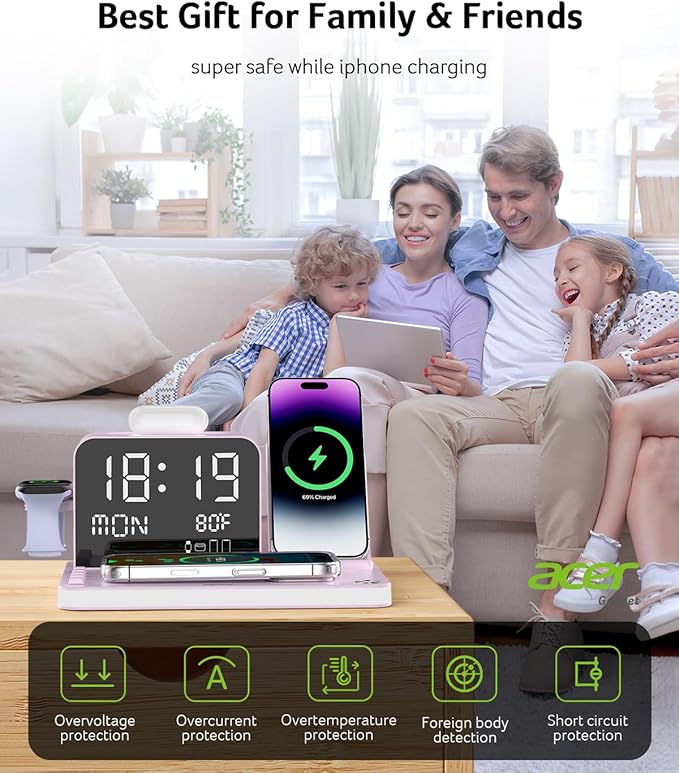 Acer 7-in-1 Wireless Charging Station - 30W Fast Wireless Charger - Image 9