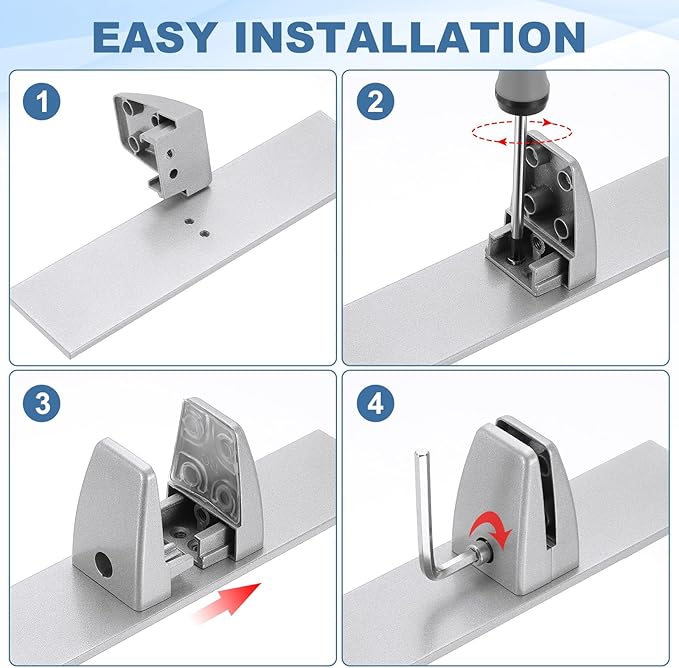 PATIKIL 1.8x1.3x2.5" Desk Divider Support Clamp - Image 5