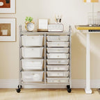 LDAILY 12 Drawer Rolling Storage Cart, Rolling Cart - Image 2
