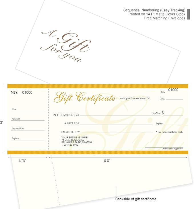 Custom Gift Certificates Cards - Image 3