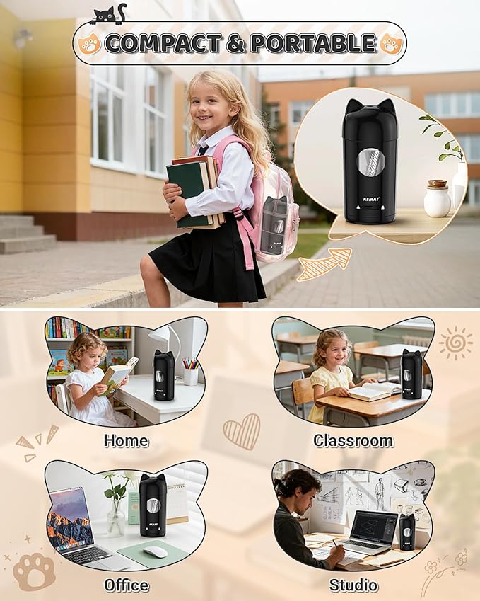 AFMAT Electric Pencil Sharpener, Fully Automatic Pencil Sharpener - Image 7