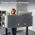 ERGO COLLECT Desk Privacy Panel, 2-in-1 Adjustable Acoustic Desktop Partition - Image 3