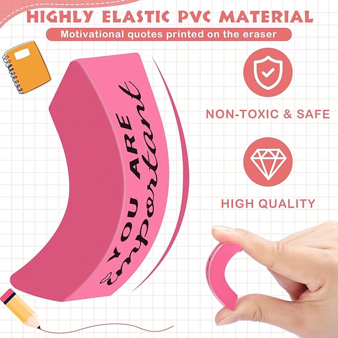Yaomiao 180 Pcs Inspirational Erasers - Image 3