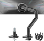 monTEK Single Monitor Arm with USB A/C, Ultrawide Monitor Stand