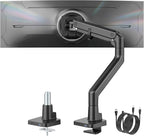 monTEK Single Monitor Arm with USB A/C, Ultrawide Monitor Stand by monTEK