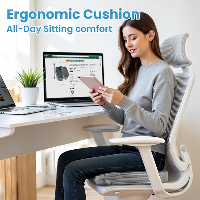 TushGuard Office/Car Seat Cushion, Non-Slip Sciatica & Back Coccyx Tailbone - Image 7