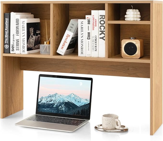 Tangkula Desktop Bookshelf, Countertop Storage Hutch by TANGKULA