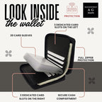ag wallets Mens Zip Around Leather Wallet - Image 2