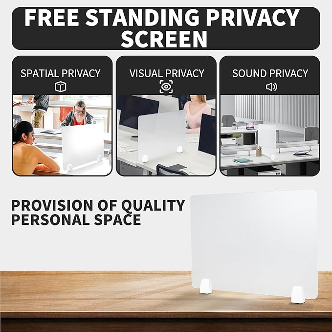 Nisorpa Desk Divider Privacy Panels Acrylic Partitions - Image 5