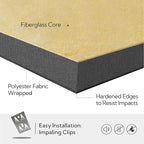 Olanglab Sound Absorbing Acoustic Wall Panels 2 Pack, Large Fabric Wrapped - Image 5