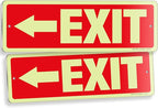 iSYFIX Exit Signs with Directional Left Arrow, Glow in the Dark, by iSYFIXPREMIUMSIGNS
