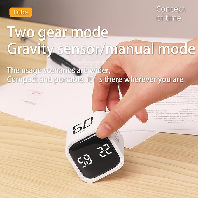 VEWINGL Cube Productivity Timer, 5/10/30/60 Min Presets + Custom Countdown - Image 2