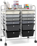 Giantex 12 Drawer Rolling Storage Cart Tools Scrapbook Paper Office School