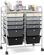 Giantex 12 Drawer Rolling Storage Cart Tools Scrapbook Paper Office School by Giantex