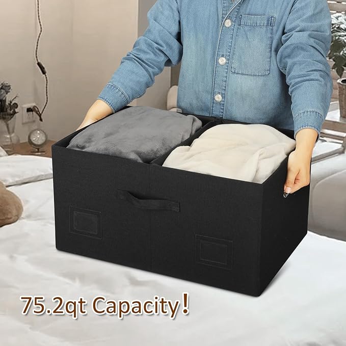 Graciadeco 75 Quarts Extra Large Decorative Storage Bins - Image 3