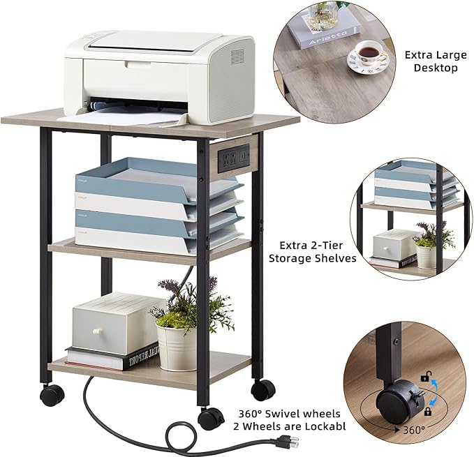Lerliuo 3-Tier Printer Stand - Image 8