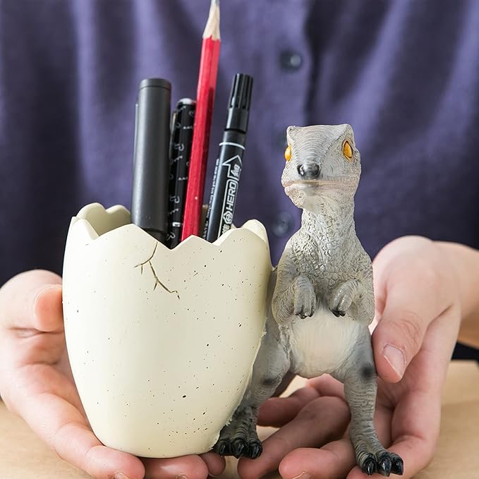 Banllis Cute Pencil Holder Funny Dinosaur Desk Accessories, Pen Organizer - Image 4