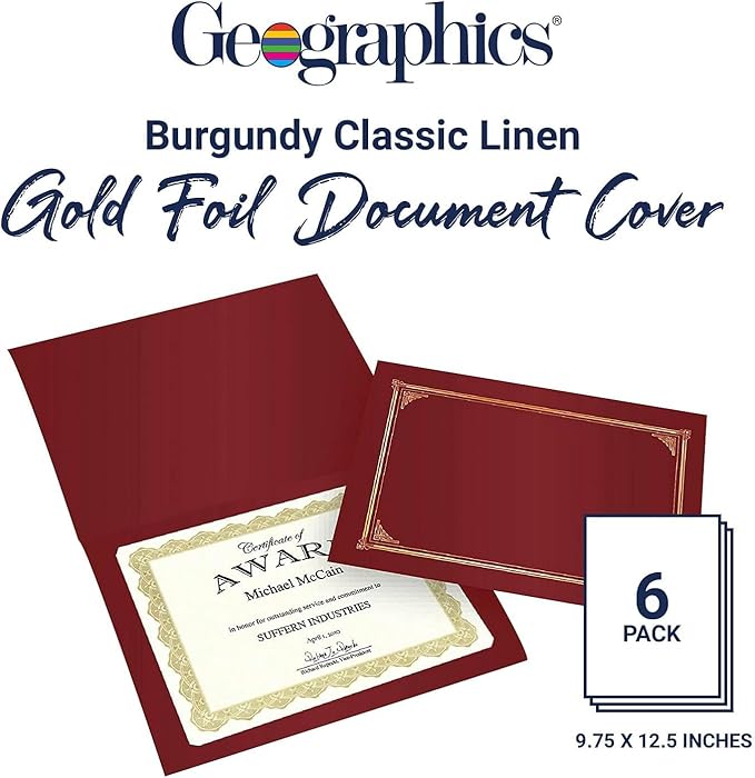 Geographics 45333 Certificate/Document Cover, 12 1/2 x 9 3/4 - Image 5