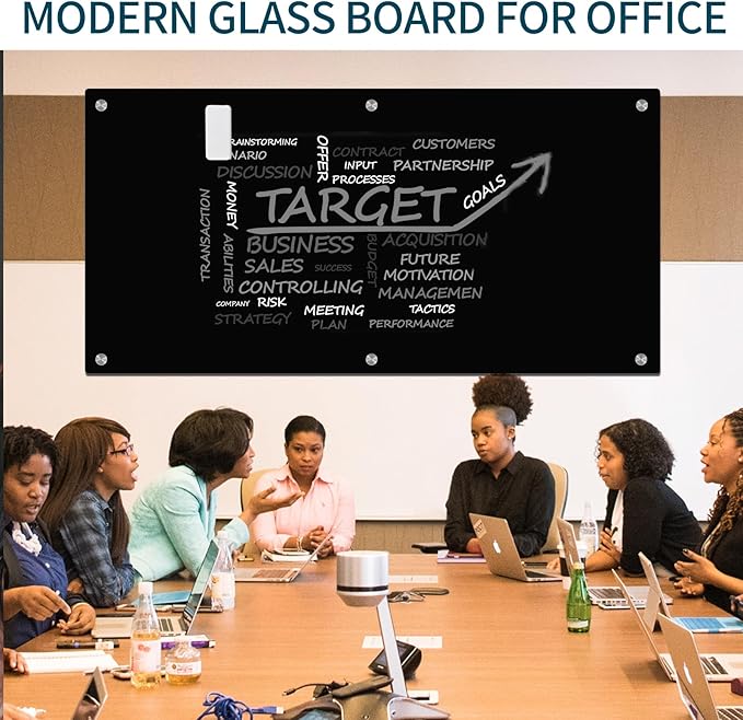 Magnetic Glass Whiteboard, Large White Board Frameless - Image 4