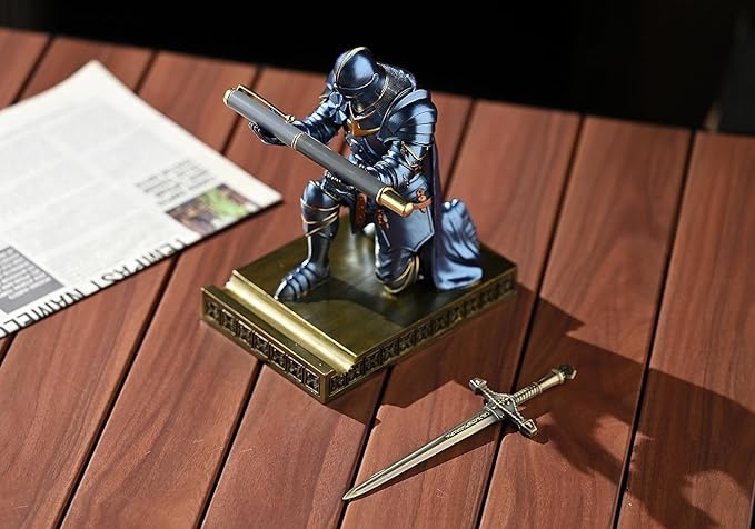 Amoysanli Medieval Armored Warrior Wearing Outerwear, Mobile Phone Stand Knight - Image 7