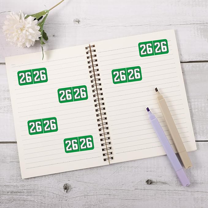 1000pcs 2026 Year Stickers, 3/4x1-1/2 Inch 26 Year Colored Self-Adhesive - Image 3